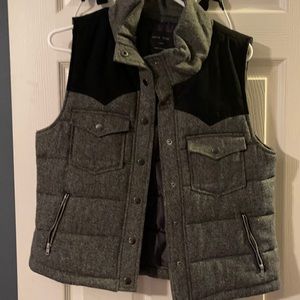 Black quilted vest